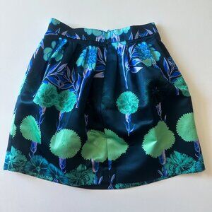 Desigual Dandelion Botanical Print Pleated Mini Skirt